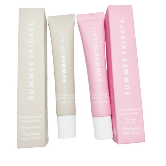 Pink Sugar+Vanilla (2 Pack) Summer Fridays Lip Butter Balm Conditioning Lip Mask - Picture 2 of 2